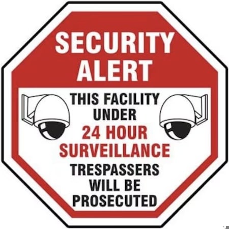 Accuform VIDEO SURVEILLA NCE SIGN SECURITY ALERT MASE904XP